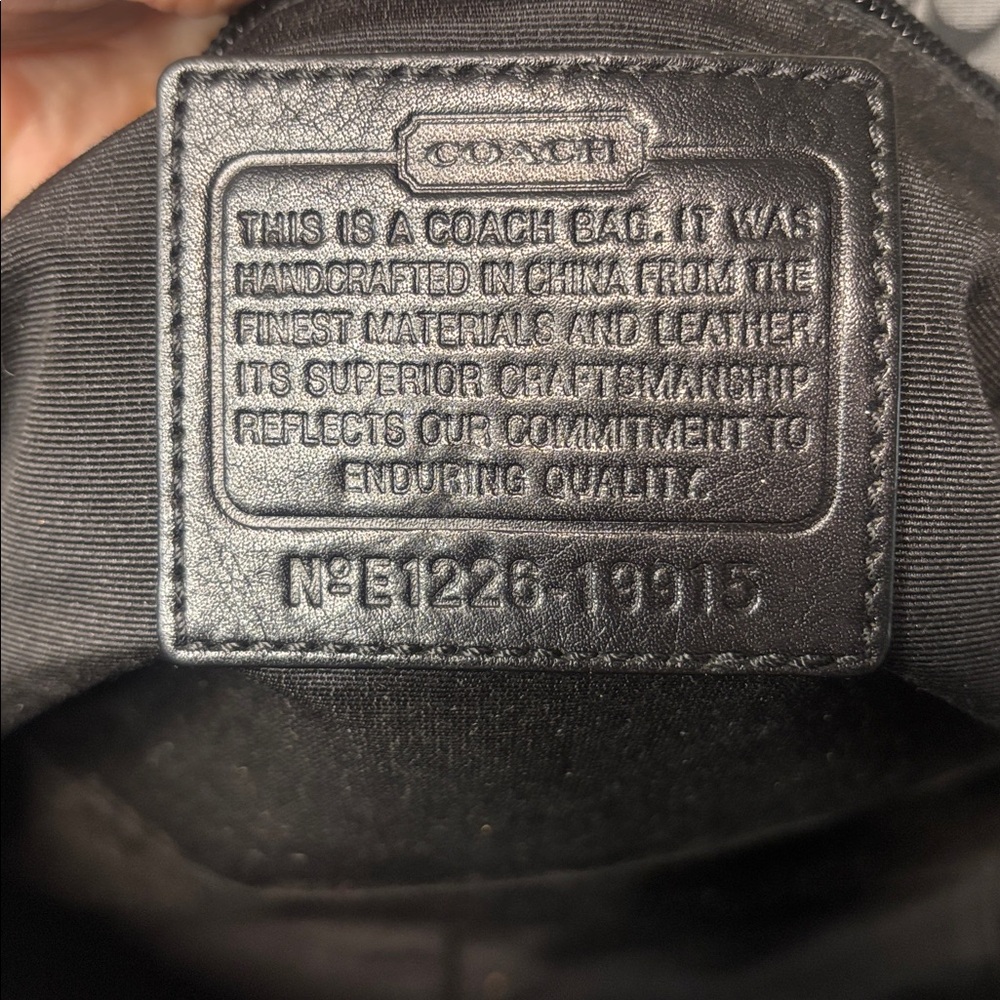 Coach Signature Canvas Shoulder Bag in Black and Gray - Picture 4 of 16